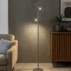 Lampade Da Terra-Gea Luce Gpit40 lampada da terra tortora led 3000k orientabili e dimmerabili