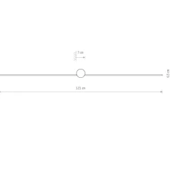 Applique Da Bagno-Selezionato da Mazzolaluce Grande applique nero 121cm per specchio da bagno ip44 led 15w 4000k