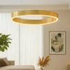 Lampadari Moderni-Selezionato da Mazzolaluce Grande lampadario cerchi led 3000k dimmerabile oro 100 cm