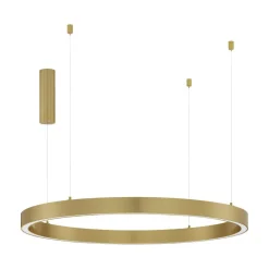 Lampadari Moderni-Selezionato da Mazzolaluce Grande lampadario cerchi led 3000k dimmerabile oro 100 cm