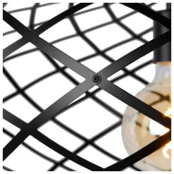 Lampadari Moderni-Selezionato da Mazzolaluce Grande lampadario 100cm canestro di metallo nero per soggiorno