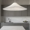 Lampadari Cucina-Selezionato da Mazzolaluce Grande lampadario cupola di seta bianco 90cm per cucina moderna