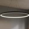 Lampadari Moderni-Vivida International Grande lampadario ovale nero led 80w 3000k 4000k vivida lifering-o