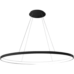Lampadari Moderni-Vivida International Grande lampadario ovale nero led 80w 3000k 4000k vivida lifering-o