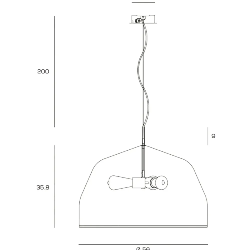 Lampadari Cucina-Miloox Grande lampadario sabbia per tavolo cucina design campana mug