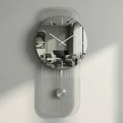Orologi Da Parete Moderni-Selezionato da Mazzolaluce Grande orologio a pendolo 60x100 in vetro specchio design moderno