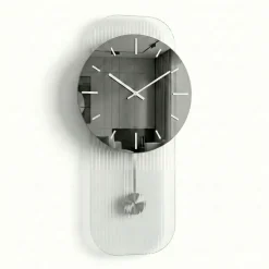Orologi Da Parete Moderni-Selezionato da Mazzolaluce Grande orologio a pendolo 60x100 in vetro specchio design moderno
