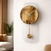 Orologi Da Parete Moderni-Selezionato da Mazzolaluce Grande orologio a pendolo 60x100 specchio bronzo design moderno