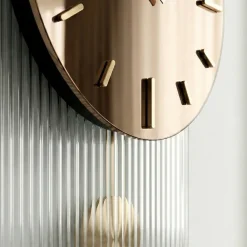 Orologi Da Parete Moderni-Selezionato da Mazzolaluce Grande orologio a pendolo 60x100 specchio bronzo design moderno