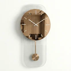 Orologi Da Parete Moderni-Selezionato da Mazzolaluce Grande orologio a pendolo 60x100 specchio bronzo design moderno