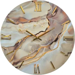 Orologi Da Parete Moderni-Selezionato da Mazzolaluce Grande orologio 100cm da parete moderno oro luxy per soggiorno