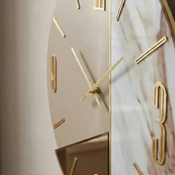 Orologi Da Parete Moderni-Selezionato da Mazzolaluce Grande orologio 80cm da parete rotondo moderno resina-legno-vetro