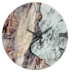 Orologi Da Parete Moderni-Selezionato da Mazzolaluce Grande orologio 100cm da parete tondo effetto marmo design