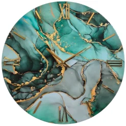 Orologi Da Parete Moderni-Selezionato da Mazzolaluce Grande orologio da muro 80cm petrot in resina verde