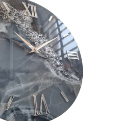 Orologi Da Parete Moderni-Selezionato da Mazzolaluce Grande orologio da parete 100cm blu effetto marmo moderno