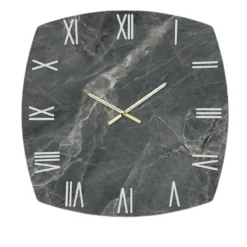 Orologi Da Parete Moderni-Selezionato da Mazzolaluce Grande orologio da parete 90cm design resina effetto marmo grigio