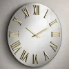 Orologi Da Parete Moderni-Selezionato da Mazzolaluce Grande orologio da parete 100cm effetto specchio numeri oro