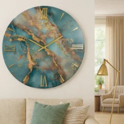 Orologi Da Parete Moderni-Selezionato da Mazzolaluce Grande orologio da parete 80cm gala di resina effetto marmorizzato