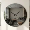 Orologi Da Parete Moderni-Selezionato da Mazzolaluce Grande orologio da parete 100cm in vetro fume rotondo numeri romani