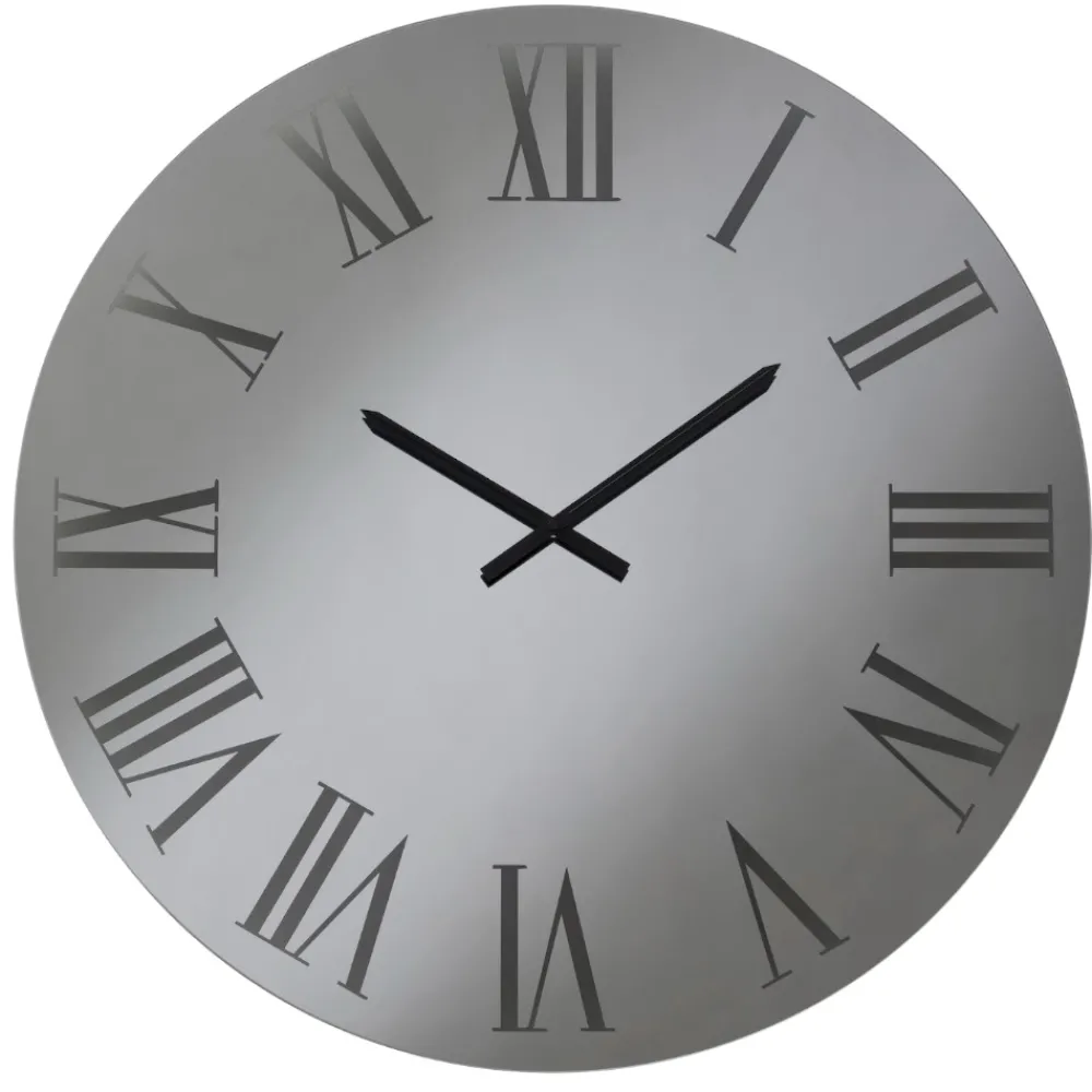 Orologi Da Parete Moderni-Selezionato da Mazzolaluce Grande orologio da parete 100cm in vetro fume rotondo numeri romani