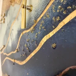 Orologi Da Parete Moderni-Selezionato da Mazzolaluce Grande orologio da parete 80cm mediterraneo blu oro rotondo