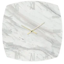 Orologi Da Parete Moderni-Selezionato da Mazzolaluce Grande orologio da parete 90cm resina bianco grigio effetto marmo