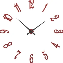 Orologi Da Parete Moderni-Selezionato da Mazzolaluce Grande orologio da parete componibile 130cm legno rubino numeri adesivi