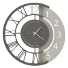 Orologi Da Parete Moderni-Selezionato da Mazzolaluce Grande orologio da parete design numeri fango e avorio dual time