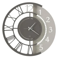 Orologi Da Parete Moderni-Selezionato da Mazzolaluce Grande orologio da parete design numeri fango e avorio dual time