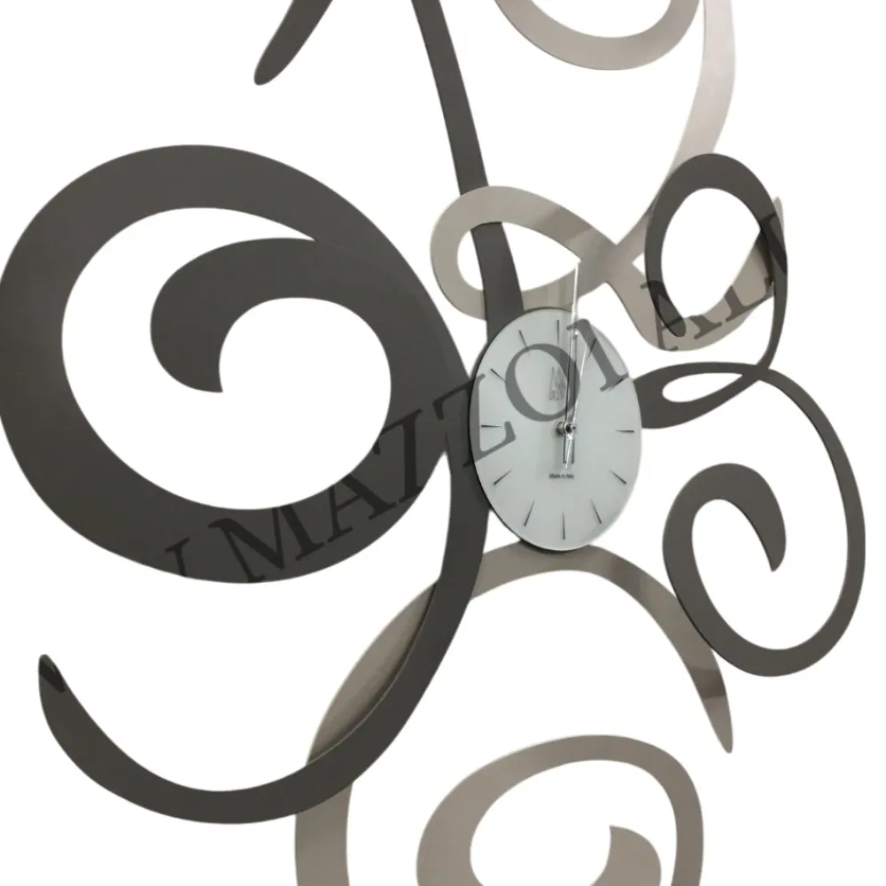 Orologi Da Parete Moderni-Selezionato da Mazzolaluce Grande orologio da parete design moderno fango nocciola