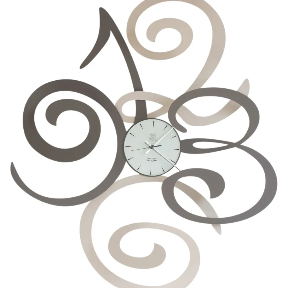 Orologi Da Parete Moderni-Selezionato da Mazzolaluce Grande orologio da parete design moderno fango nocciola