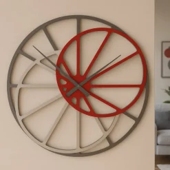 Orologi Da Parete Moderni-Selezionato da Mazzolaluce Grande orologio da parete design moderno rubino 95cm