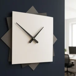 Orologi Da Parete Moderni-Selezionato da Mazzolaluce Grande orologio da parete moderno bianco grigio 60 cm