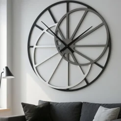 Orologi Da Parete Moderni-Selezionato da Mazzolaluce Grande orologio da parete moderno grigio quarzo