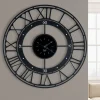 Orologi Da Parete Moderni-Selezionato da Mazzolaluce Grande orologio da parete nero numeri romani rotondo