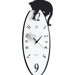 Orologi Da Parete Moderni-Selezionato da Mazzolaluce Grande orologio da parete nero ovale quadrante vetro