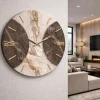 Orologi Da Parete Moderni-Selezionato da Mazzolaluce Grande orologio da parete rotondo effetto marmo numeri romani foglia oro 100cm