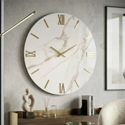 Orologi Da Parete Moderni-Selezionato da Mazzolaluce Grande orologio da parete rotondo design particolare numeri oro