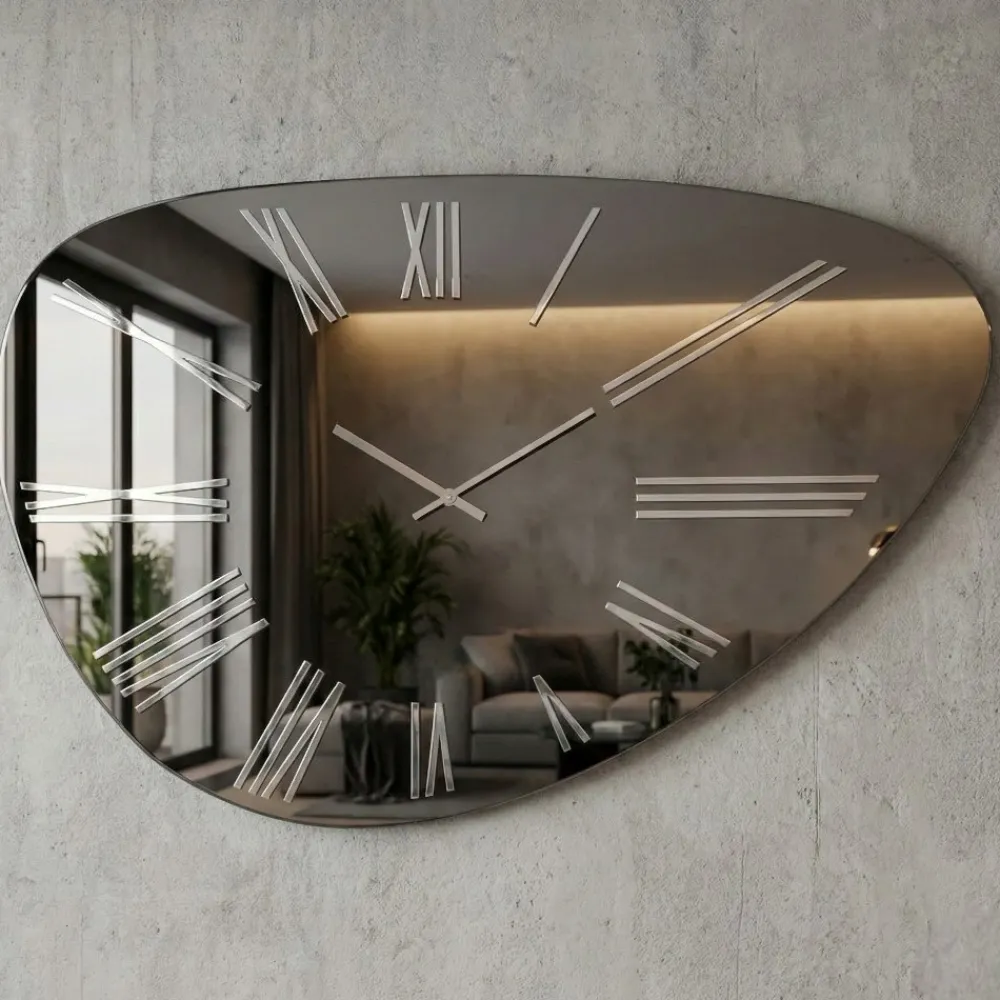 Orologi Da Parete Moderni-Selezionato da Mazzolaluce Grande orologio da parete 60x90 design in vetro moderno