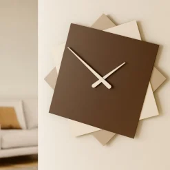 Orologi Da Parete Moderni-Selezionato da Mazzolaluce Grande orologio design da parete 60cm cioccolato
