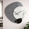 Orologi Da Parete Moderni-Selezionato da Mazzolaluce Grande orologio design moderno 80cm per parete grigio bianco nero