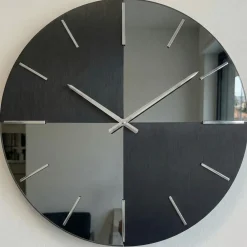 Orologi Da Parete Moderni-Selezionato da Mazzolaluce Grande orologio di vetro fume 80cm rotondo design moderno