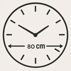 Orologi Da Parete Moderni-Selezionato da Mazzolaluce Grande orologio di vetro fume 80cm rotondo design moderno