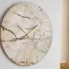 Orologi Da Parete Moderni-Selezionato da Mazzolaluce Grande orologio elegance gold 80cm per parete rotondo in resina