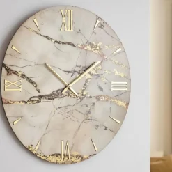 Orologi Da Parete Moderni-Selezionato da Mazzolaluce Grande orologio elegance gold 80cm per parete rotondo in resina