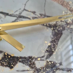 Orologi Da Parete Moderni-Selezionato da Mazzolaluce Grande orologio elegance gold 80cm per parete rotondo in resina
