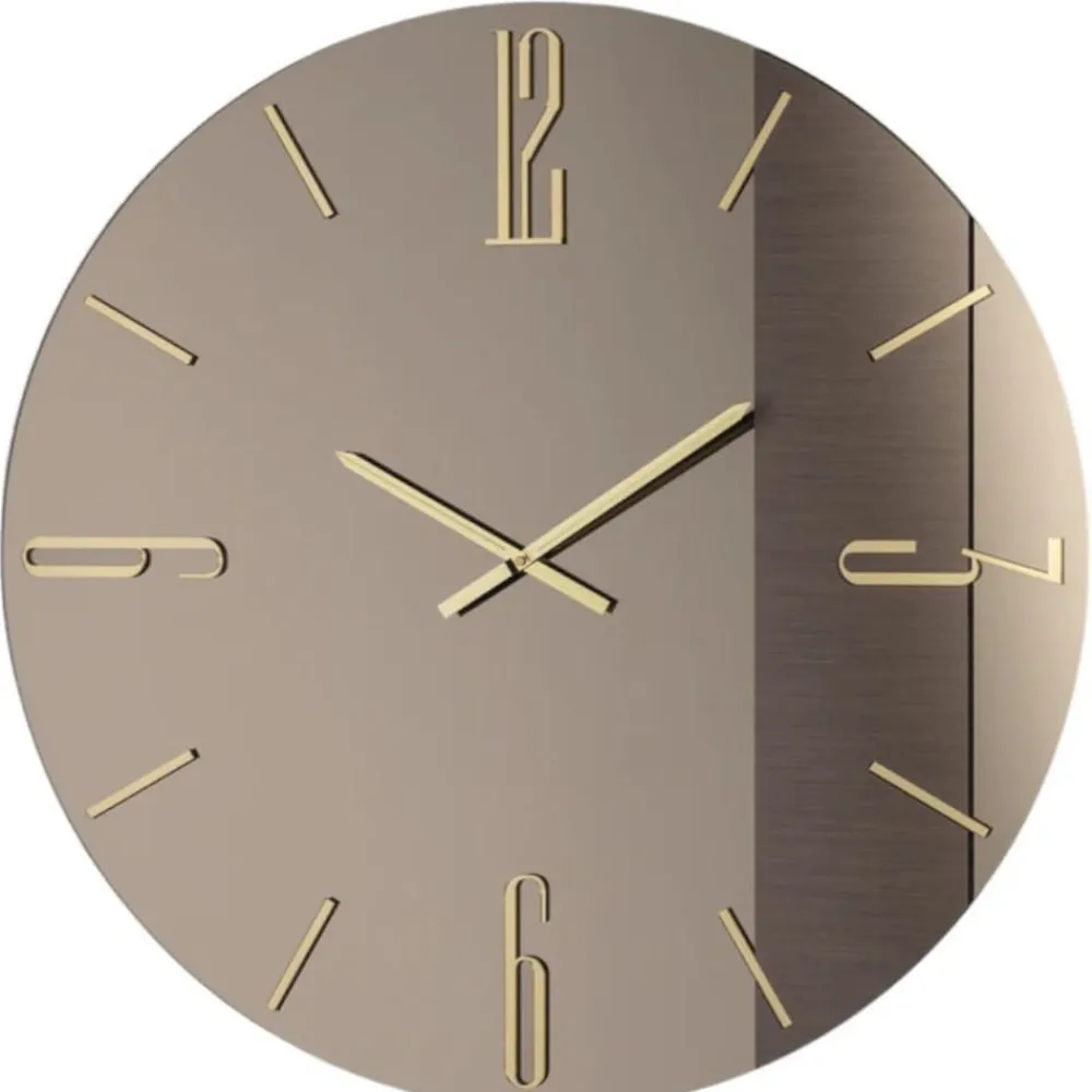 Orologi Da Parete Moderni-Selezionato da Mazzolaluce Grande orologio mantra 80cm vetro bronzo da parete design moderno