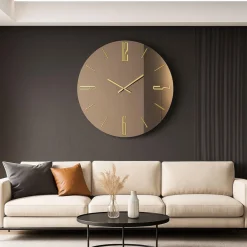 Orologi Da Parete Moderni-Selezionato da Mazzolaluce Grande orologio mantra 80cm vetro bronzo da parete design moderno