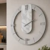 Orologi Da Parete Moderni-Selezionato da Mazzolaluce Grande orologio moderno a muro effetto marmorizzato 70cm