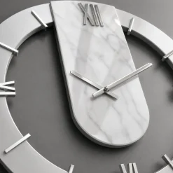 Orologi Da Parete Moderni-Selezionato da Mazzolaluce Grande orologio moderno a muro effetto marmorizzato 70cm